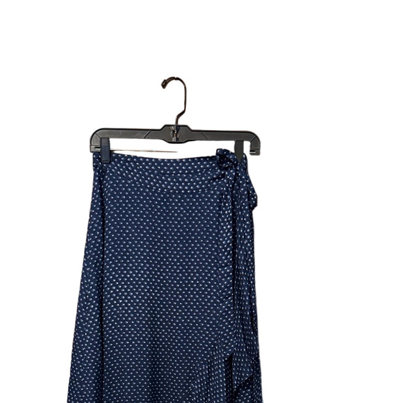 Lucky Brand Asymmetrical Navy-Blue Wrap Skirt Size M - Picture 6 of 7